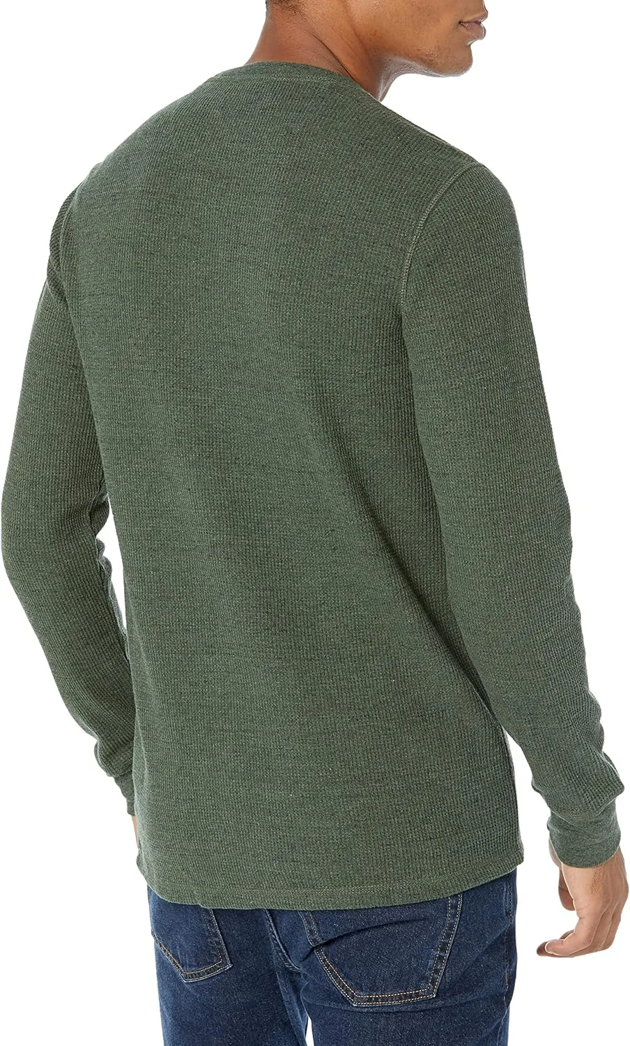 Amazon Essentials Men's Long Sleeve Slim-Fit Waffle Shirt