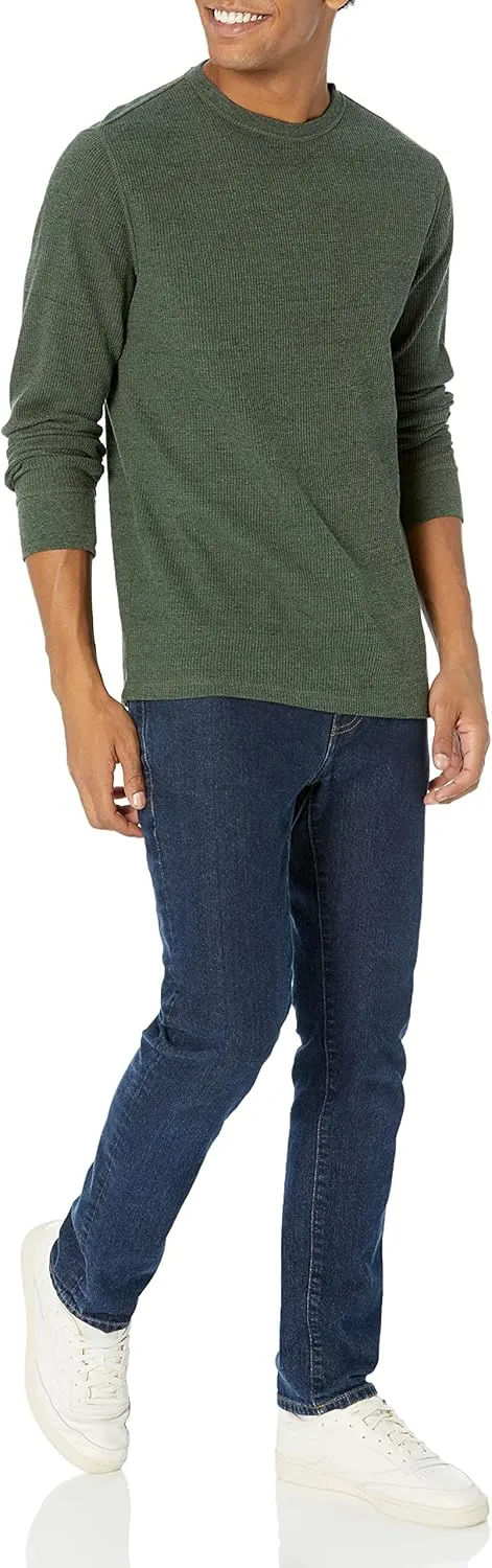 Amazon Essentials Men's Long Sleeve Slim-Fit Waffle Shirt