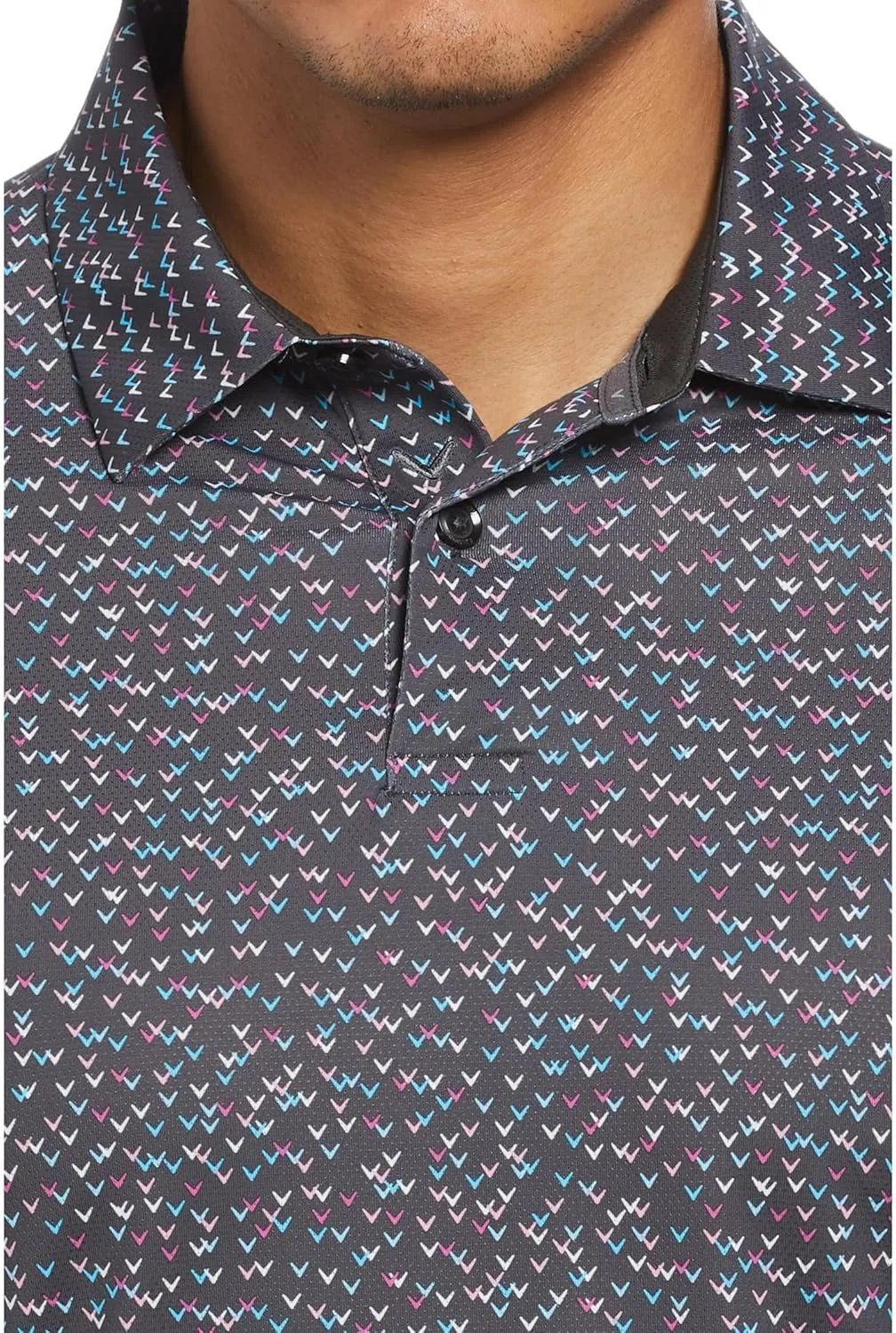 Callaway All-Over Chevron Confetti Print Polo