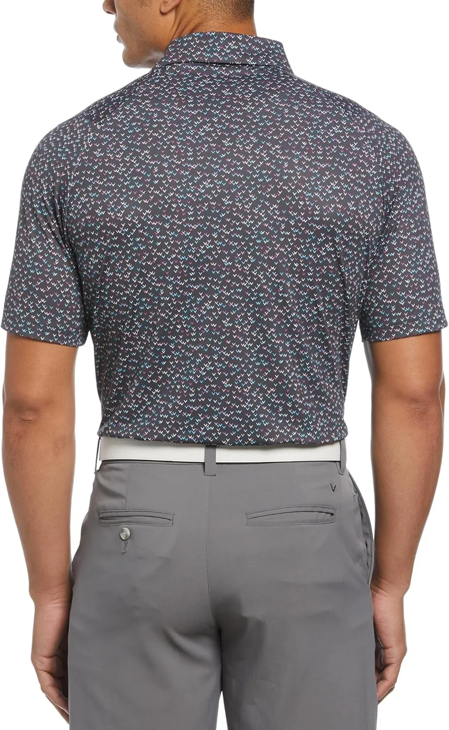 Callaway All-Over Chevron Confetti Print Polo