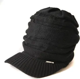 CHARM Mens Summer Knit Beanie Hat - Womens Slouchy Visor Cap Winter Baggy Slouch Knit