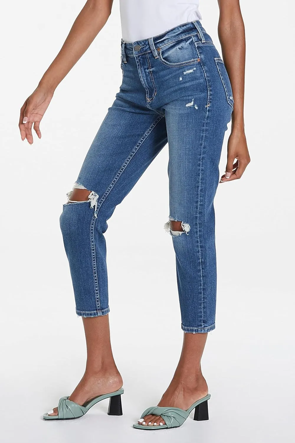 DEAR JOHN Roxie High Rise Cropped Leg Women's Mom Jeans