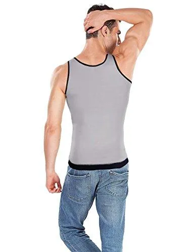 Dermawear Men's Zenrik Everyday Mild Compression Vest Grey Black