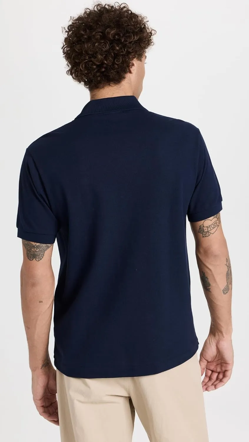 Lacoste Men's Short Sleeved Ribbed Collar Shirt