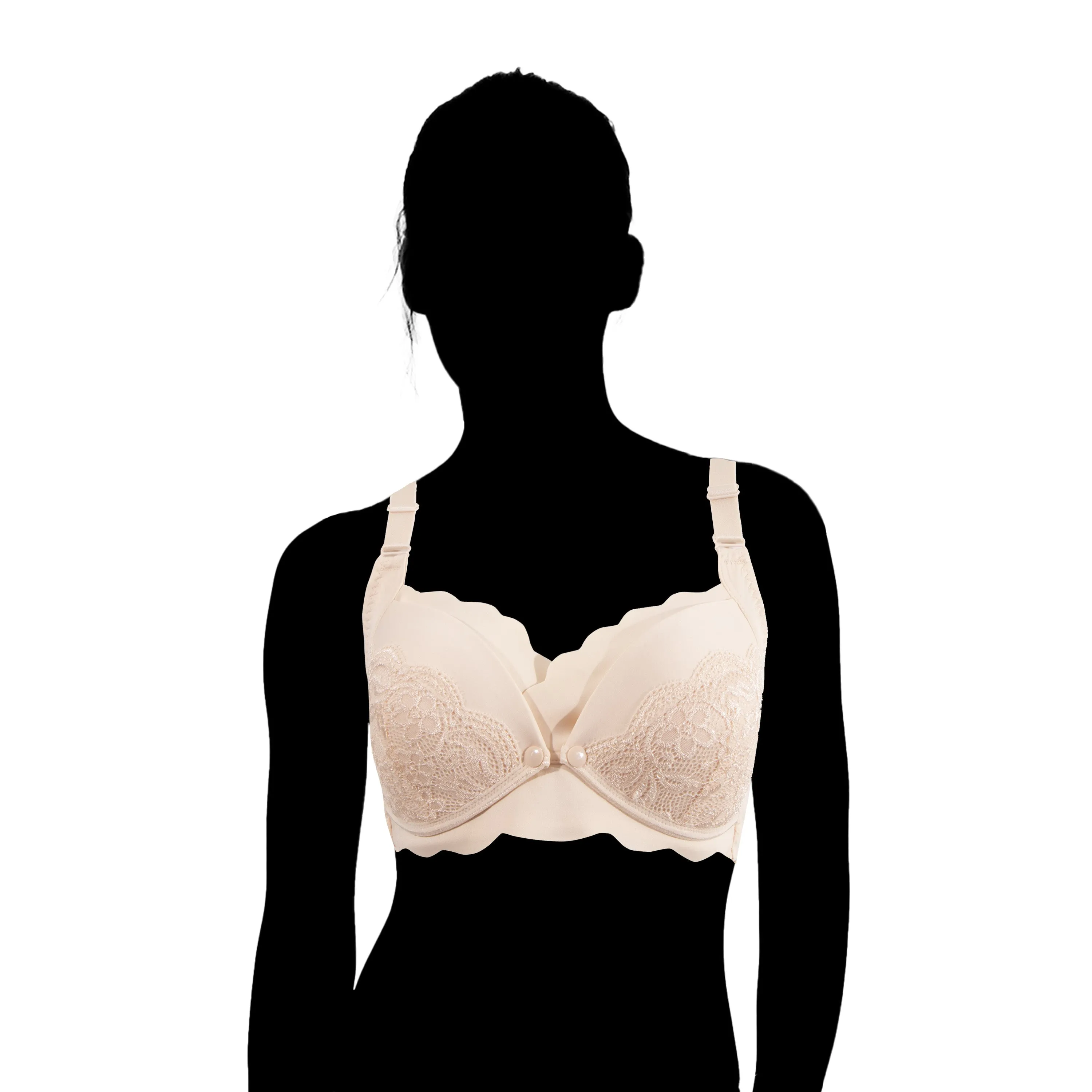 Okus - Elegant Seamless Maternity & Nursing Bra - Beige
