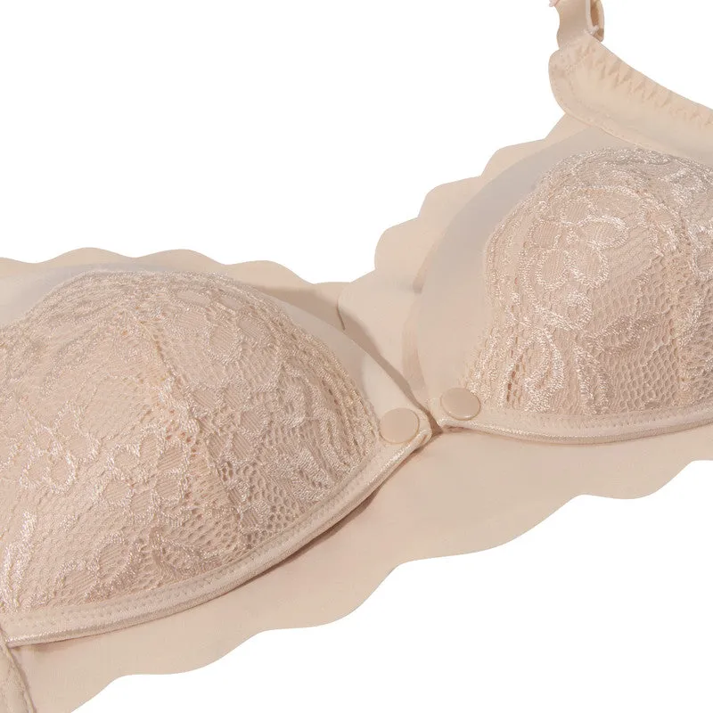Okus - Elegant Seamless Maternity & Nursing Bra - Beige