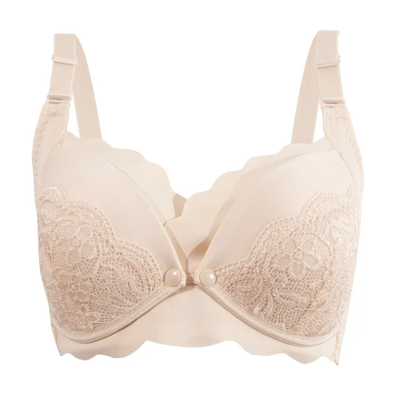 Okus - Elegant Seamless Maternity & Nursing Bra - Beige