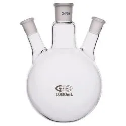 Round Bottom Flask with three neck   دورق كروي دائري القاع به 3 فجوات
