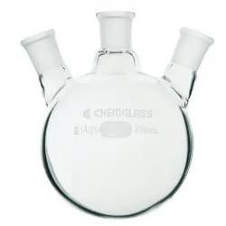 Round Bottom Flask with three neck   دورق كروي دائري القاع به 3 فجوات