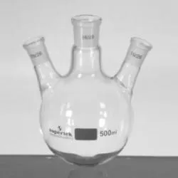 Round Bottom Flask with three neck   دورق كروي دائري القاع به 3 فجوات