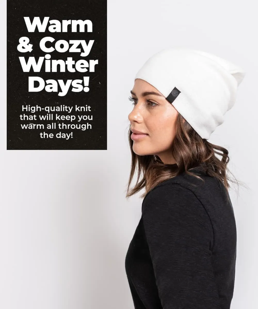 Warm Slouchy Beanie Hat - Deliciously Soft Daily Beanie in Fine Knit
